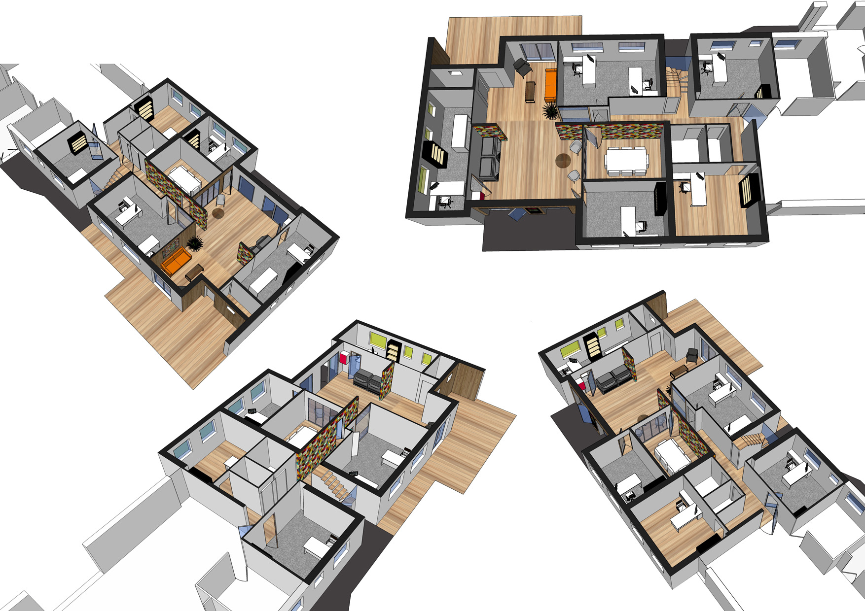 Plan des bureaux en 3D